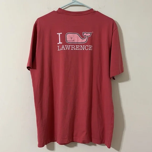 Vineyard Vines Whale Lawrence Tee in Salmon Color Size M - Picture 5 of 6